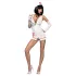 Obsessive - fantasia enfermeira feminina - branco - tamanho S/M