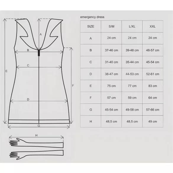 Obsessive - fantasia enfermeira feminina - branco - tamanho S/M