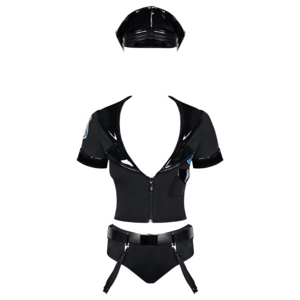 Obsessive - fantasia policial feminina - conjunto - tamanho S/M