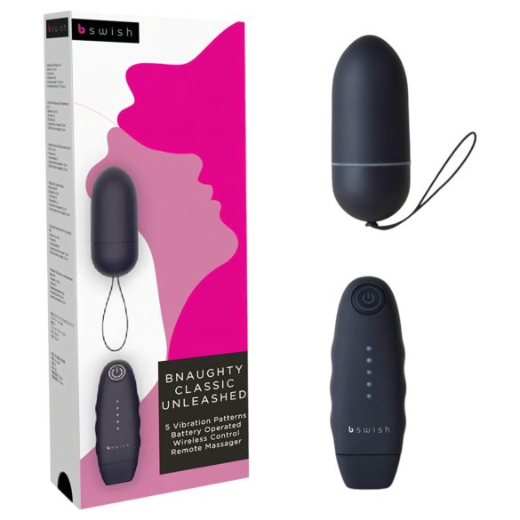 B SWISH - ovo vibrador com controle remoto - silicone preto