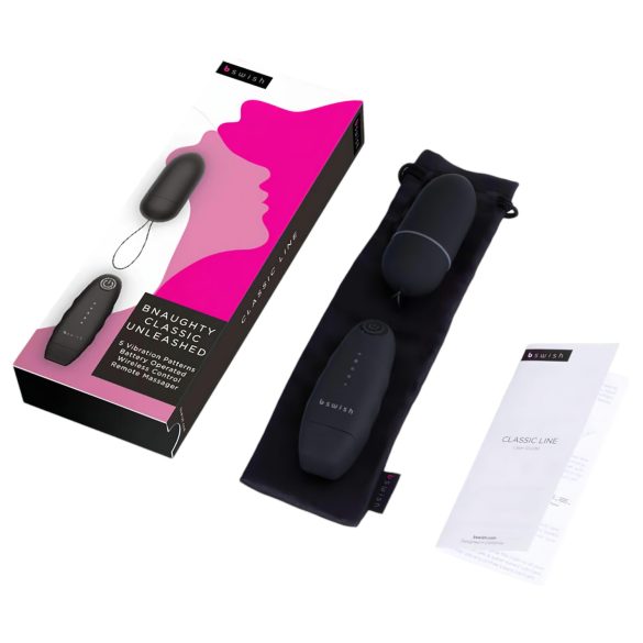 B SWISH - ovo vibrador com controle remoto - silicone preto