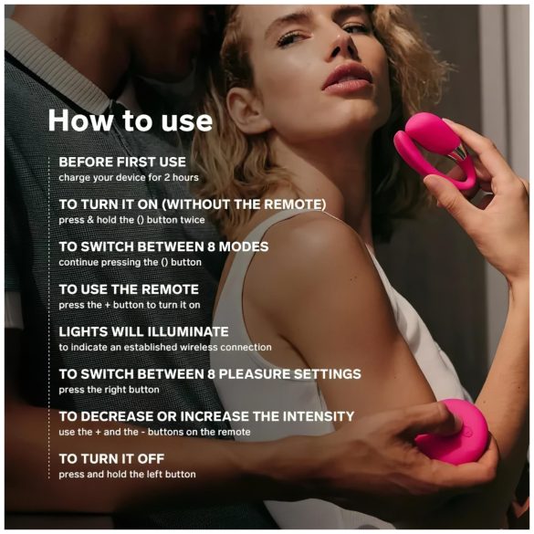 LELO Tiani 3 - vibrador casal - controle remoto - silicone roxo