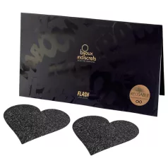 Bijoux Indiscrets - adesivo de mamilo coração - preto