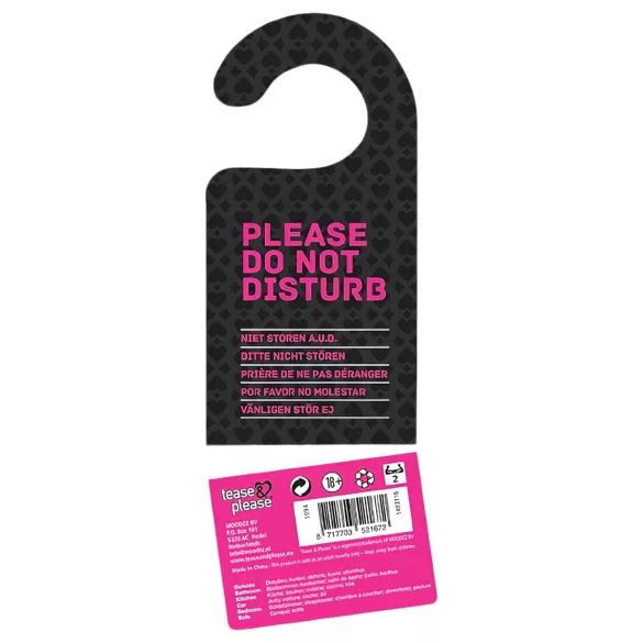 Conjunto de Dados de Sexo com Pendurador de Porta (preto-rosa)