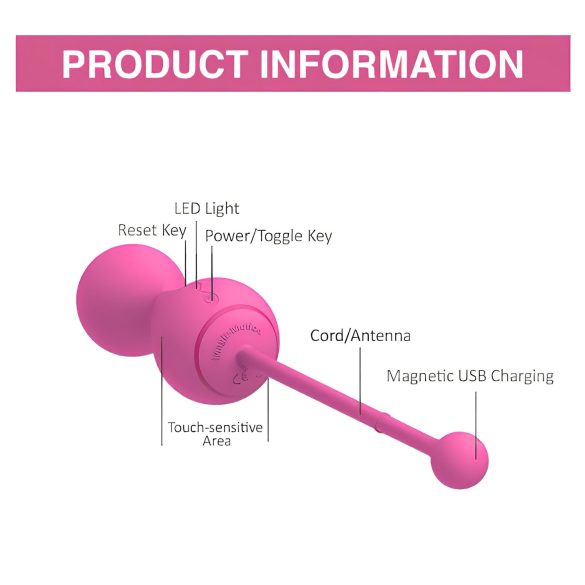 Magic Motion Kegel Master - Duo de bolas de geisha inteligentes (rosa)