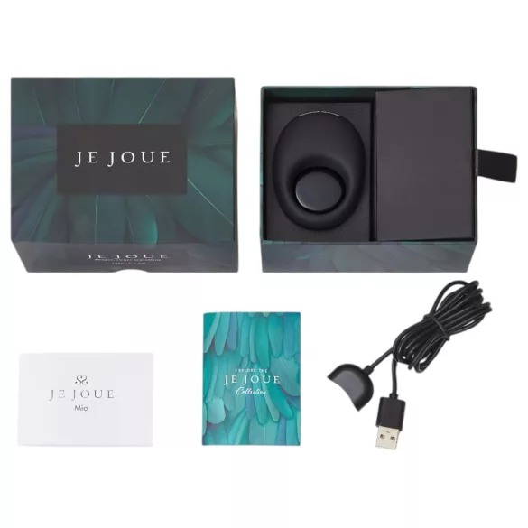 Je Joue Mio - anel peniano vibratório recarregável à prova d'água preto
