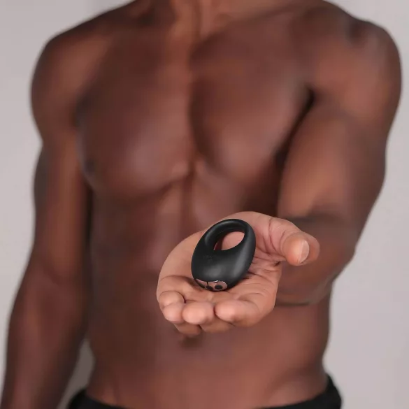Je Joue Mio - anel peniano vibratório recarregável à prova d'água preto