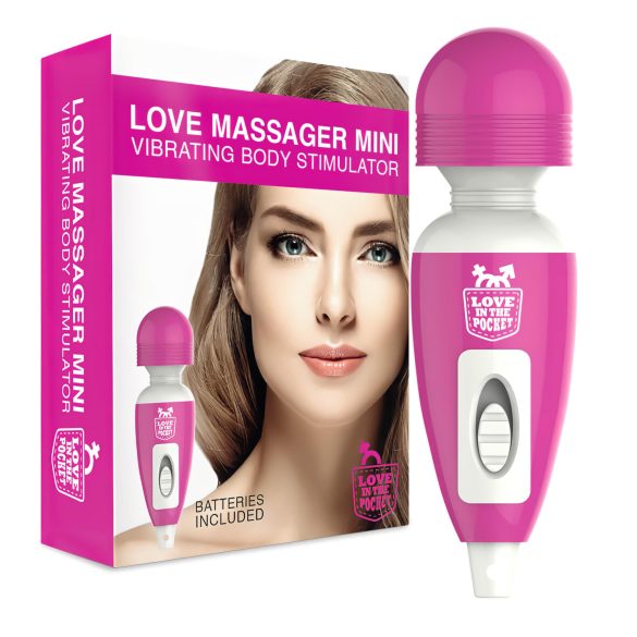 Love Wand - vibrador massageador mini - recarregável silicone rosa