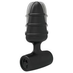 Love Plug - vibrador anal pequeno - silicone preto
