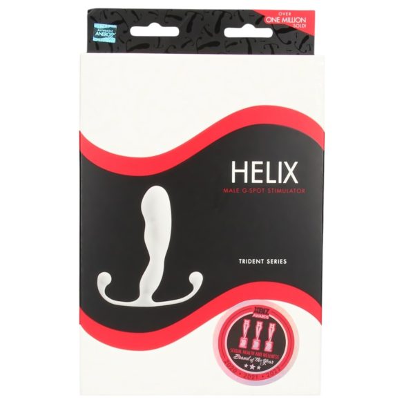 Aneros Trident Helix - massageador de próstata - silicone branco