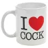 I Love Cock - caneca, presente erótico (branca)