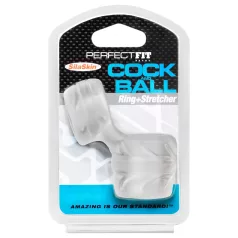   Perfect Fit - Anel de Pénis e Esticador de Escroto SilaSkin (branco)