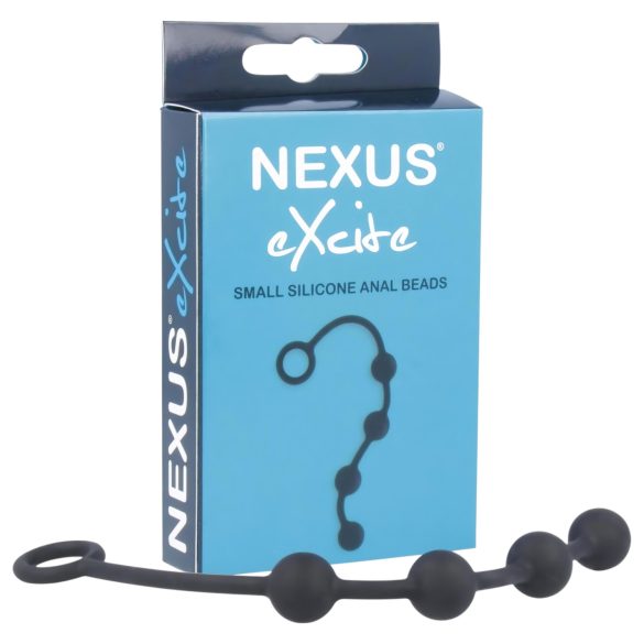 Nexus Excite - plug anal com 4 esferas - silicone preto pequeno