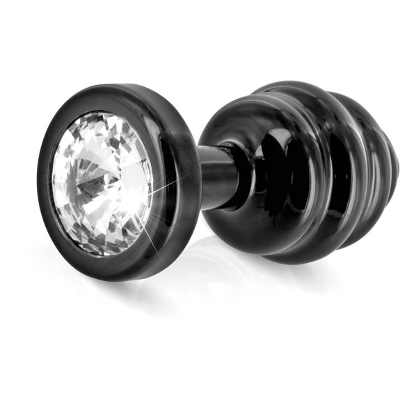 DIOGOL Anni - plug anal com textura - preto - (3cm)