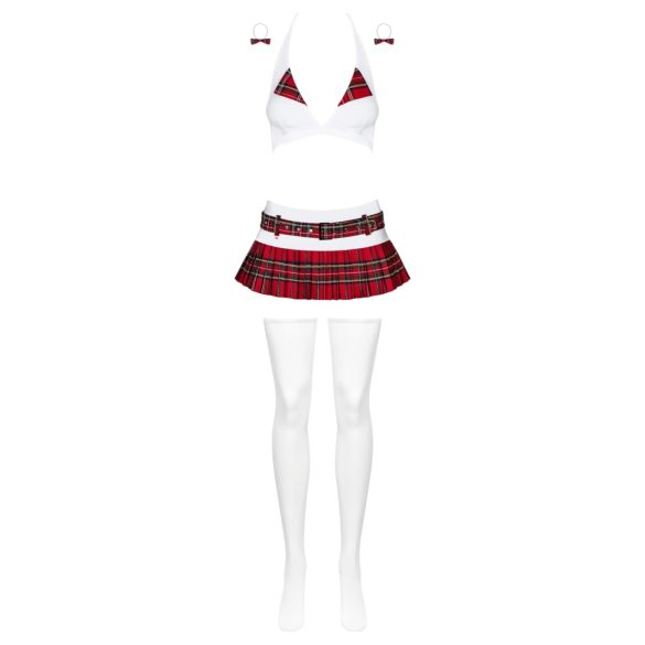 Obsessive - fantasia colegial feminina - conjunto 6 peças - L/XL