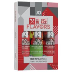 JO System Flavors - lubrificante com sabor - kit 3x30ml
