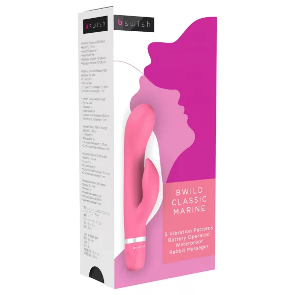 B SWISH Bwild Marine - vibrador coelho com estimulador clitoriano - cor salmão