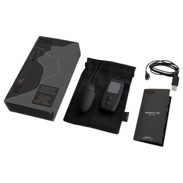 B SWISH Premium - ovo vibrador com controle remoto recarregável - preto