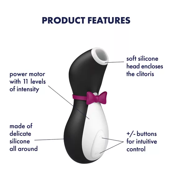 Satisfyer Penguin - vibrador clitóris recarregável à prova d’água
