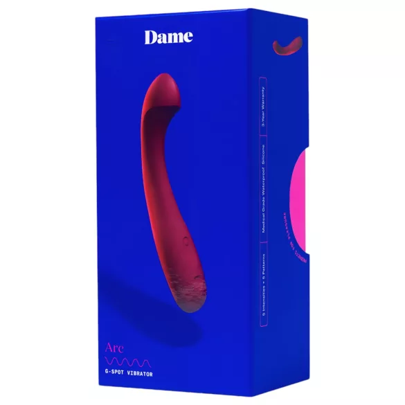 Dame Arc - vibrador ponto G recarregável - silicone rosa