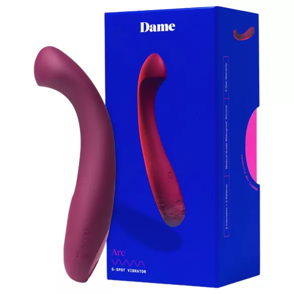 Dame Arc - vibrador ponto G recarregável - silicone rosa
