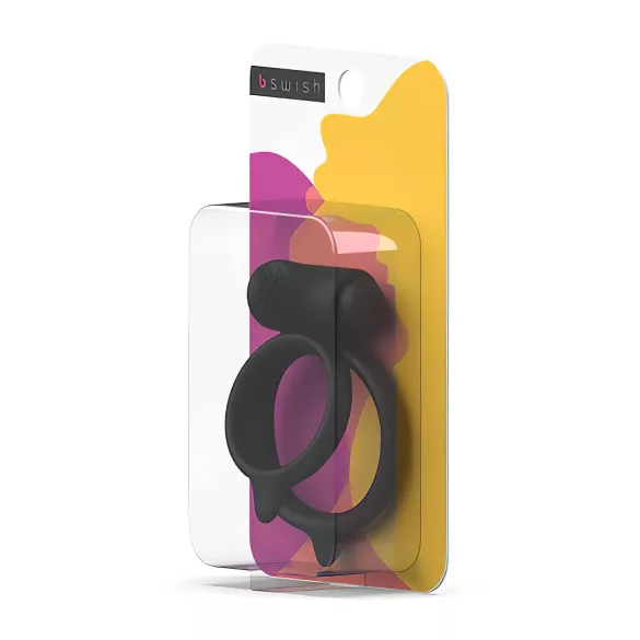 B SWISH Bcharmed DUO - anel peniano vibratório - silicone preto