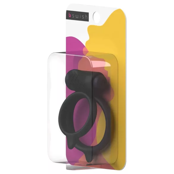 B SWISH Bcharmed DUO - anel peniano vibratório - silicone preto
