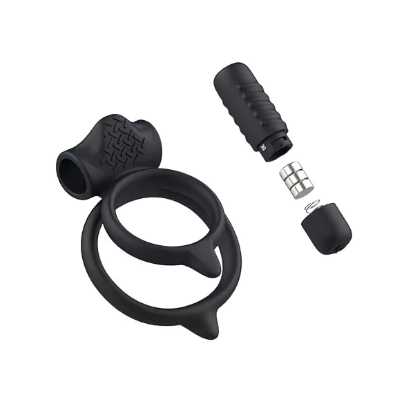 B SWISH Bcharmed DUO - anel peniano vibratório - silicone preto