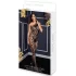 Baci - teddy lingerie ombro único - renda floral - preto (S-L)