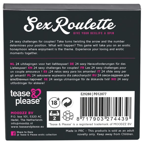 Sex Roulette Love & Married - jogo erótico de casal - 10 idiomas