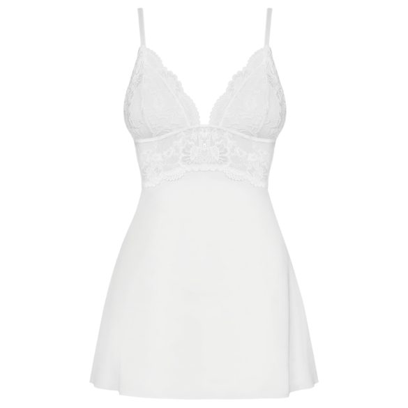 Obsessive - babydoll rendado e tanga - branco