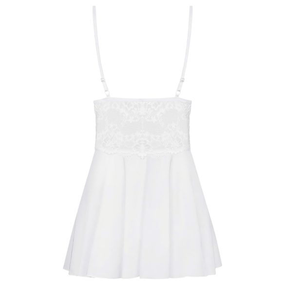 Obsessive - babydoll rendado e tanga - branco