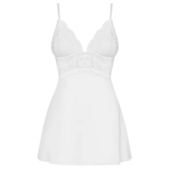 Obsessive - babydoll rendado e tanga - branco - L/XL