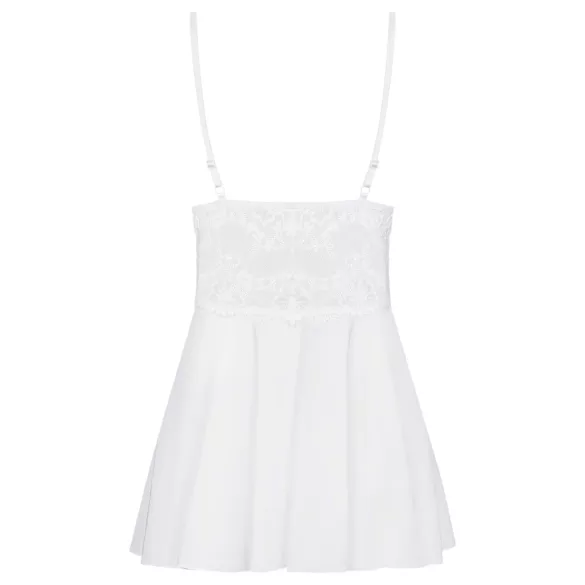 Obsessive - babydoll rendado e tanga - branco - L/XL