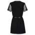 Robe Miamor Obsessive - roupão com mangas rendadas e tanga (preto)