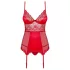Obsessive Lovica - top rendado com ligas e tanga (vermelho)