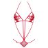 Obsessive Luiza - body rendado com tiras - vermelho (S/M)