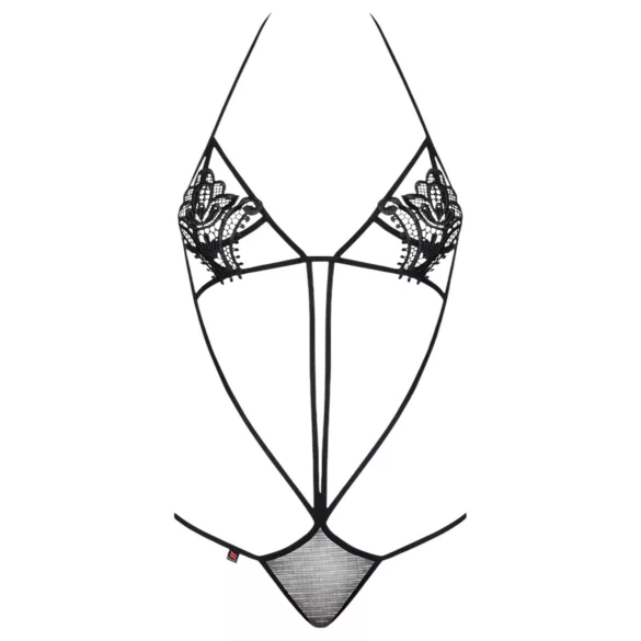 Obsessive Luiza - body de tiras com detalhe tulipa - preto (S/M)