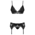 Obsessive - conjunto lingerie rendada - preto