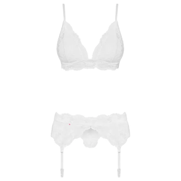 Obsessive - conjunto lingerie rendada - branco - L/XL