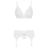 Obsessive - conjunto lingerie rendada - branco - L/XL