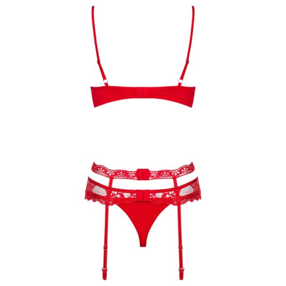 Obsessive Heartina - conjunto de lingerie - vermelho - L/XL