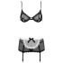 Obsessive - fantasia de empregada sexy - conjunto 6 peças - preto