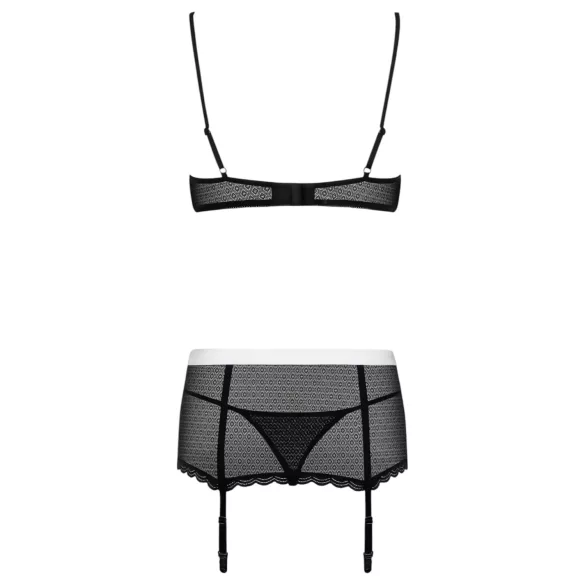 Obsessive - fantasia de empregada sexy - conjunto 6 peças - preto - L/XL