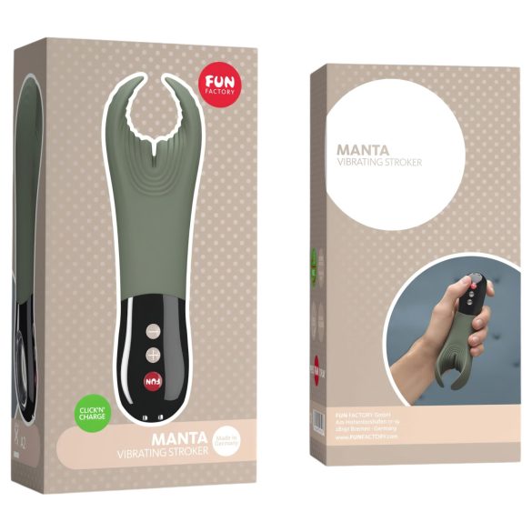Fun Factory Manta - vibrador para a glande (verde‑preto)