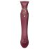 ZALO Queen - vibrador de ponto G e clitóris com sucção - silicone vermelho