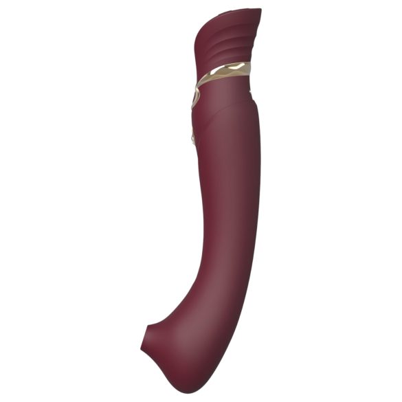 ZALO Queen - vibrador de ponto G e clitóris com sucção - silicone vermelho