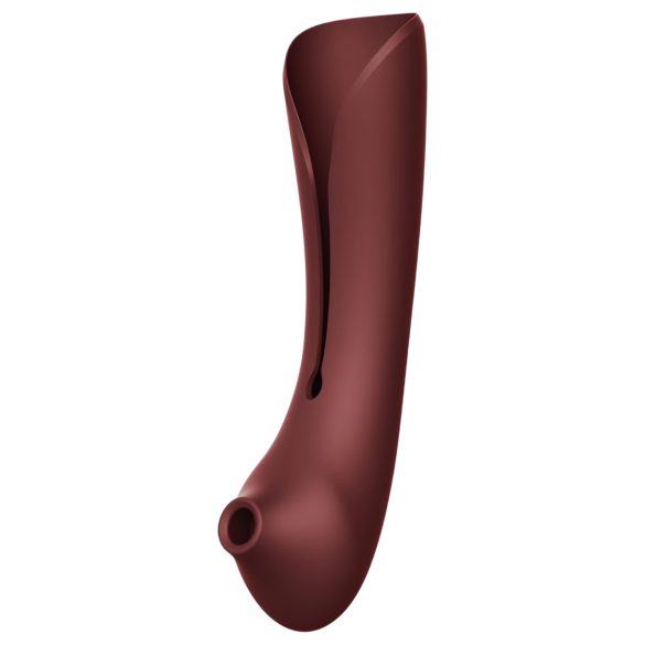 ZALO Queen - vibrador de ponto G e clitóris com sucção - silicone vermelho