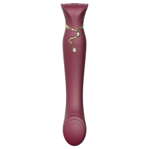 ZALO Queen - vibrador de ponto G e clitóris com sucção - silicone vermelho