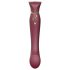 ZALO Queen - vibrador de ponto G e clitóris com sucção - silicone vermelho
